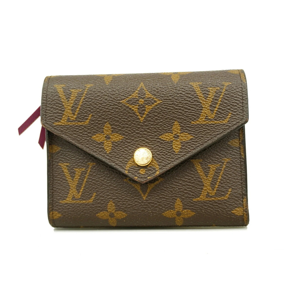 Louis Vuitton Tri-fold Wallet Monogram Portefeuille Victorine M41938 Fuchsia ...